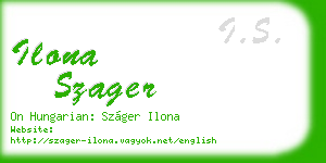 ilona szager business card
