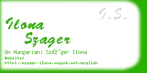 ilona szager business card